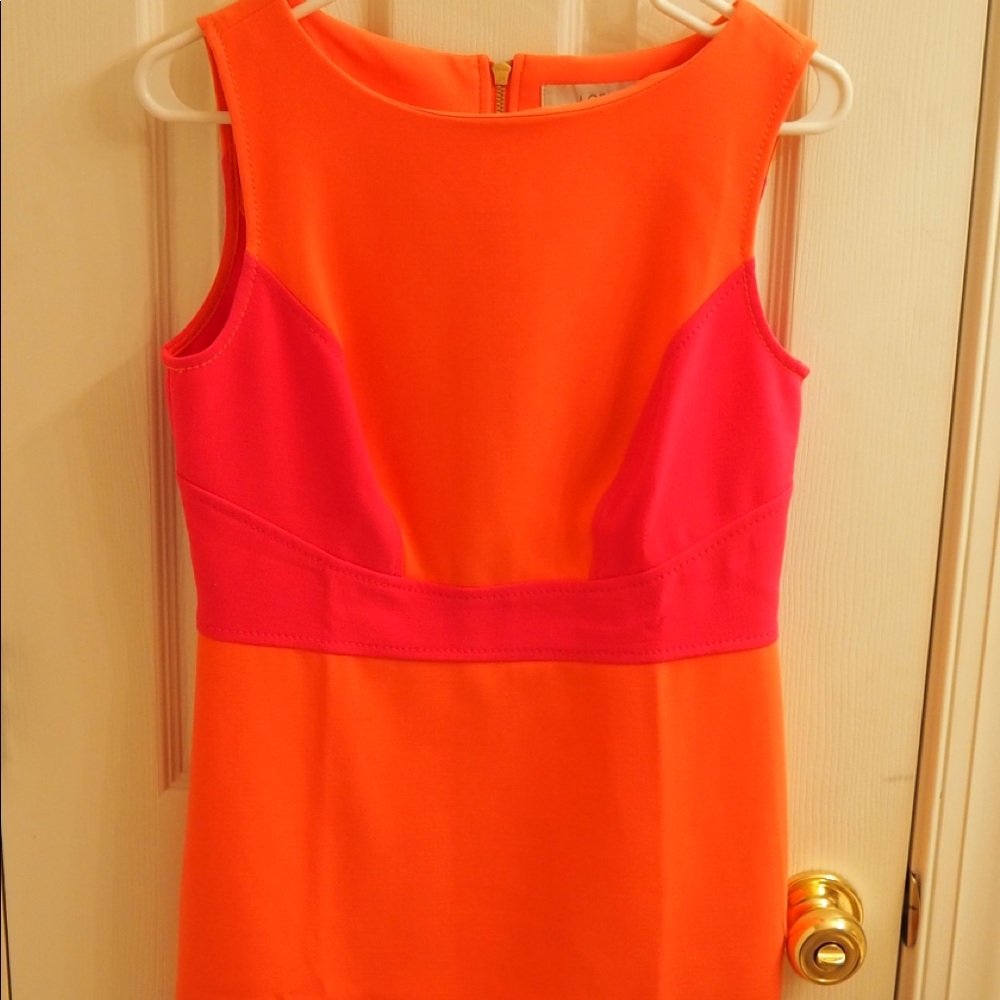 LOFT pink/orange shift dress